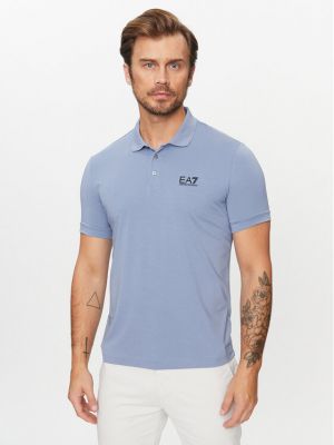 Polo marškinėliai Ea7 Emporio Armani mėlyna