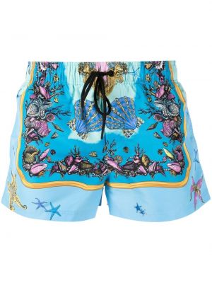 Trykt shorts Versace blå