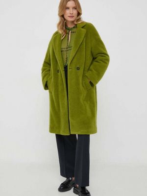 Płaszcz oversize Sisley zielony