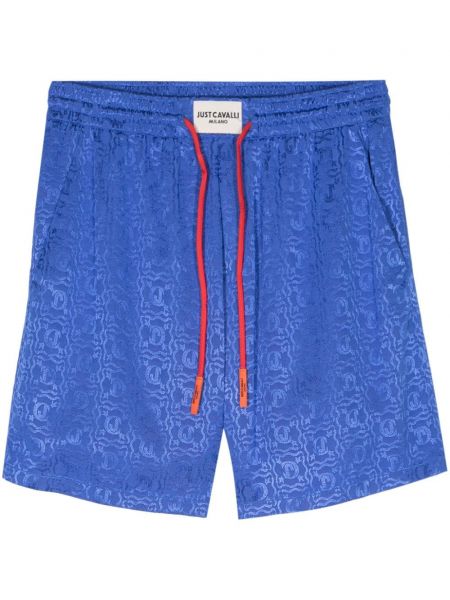 Shorts de sport en jacquard Just Cavalli bleu