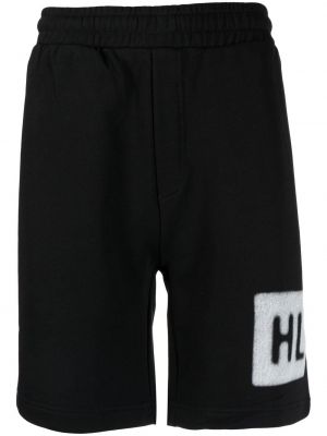 Trykt bomull shorts Helmut Lang svart