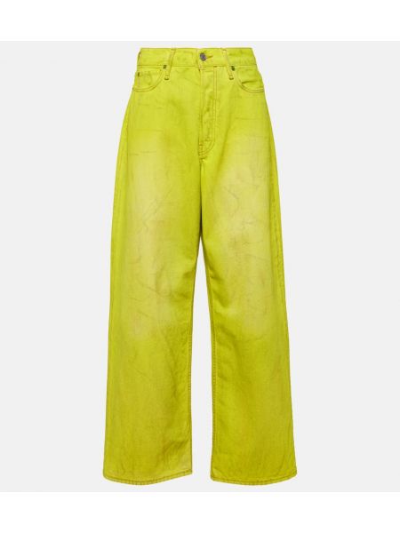 Laia lõikega madala vöökohaga teksapüksid Acne Studios kollane