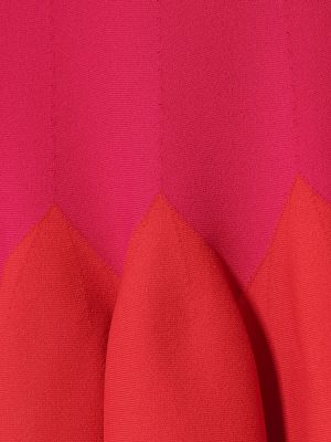 Žakárové midi šaty Alexander Mcqueen ružová