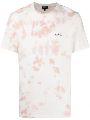 Camiseta con estampado tie dye A.p.c. rosa