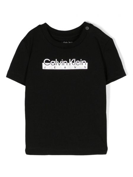 T-shirt for piger Calvin Klein Kids sort