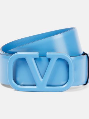 Кожаный ремень Valentino Garavani синий