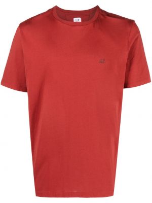 Памучна тениска с принт C.p. Company червено