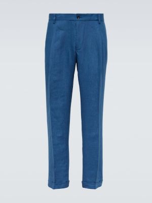 Slim fit leinen hose Dolce&gabbana blau