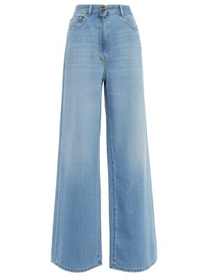 Voľné džínsy s vysokým pásom Versace modrá