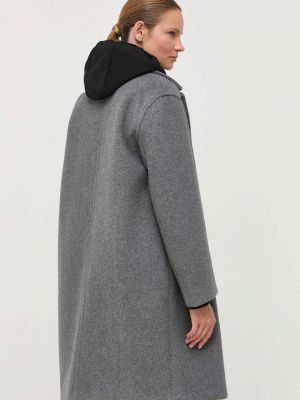 Vlněný kabát Karl Lagerfeld šedý