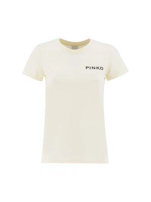 Koszulka z nadrukiem z długim rękawem Pinko biała