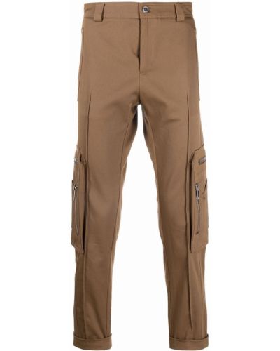 Pantalones rectos slim fit Les Hommes marrón