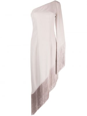 Коктейлна рокля с ресни Taller Marmo виолетово