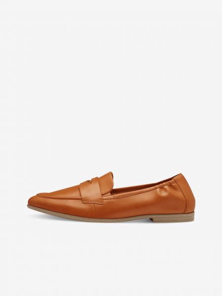 Pantofi loafer din piele Tamaris portocaliu