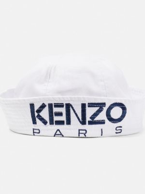 Памучна шапка Kenzo бяло