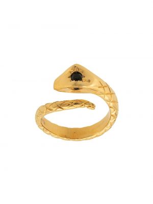 Anillo de estampado de serpiente Nialaya Jewelry dorado