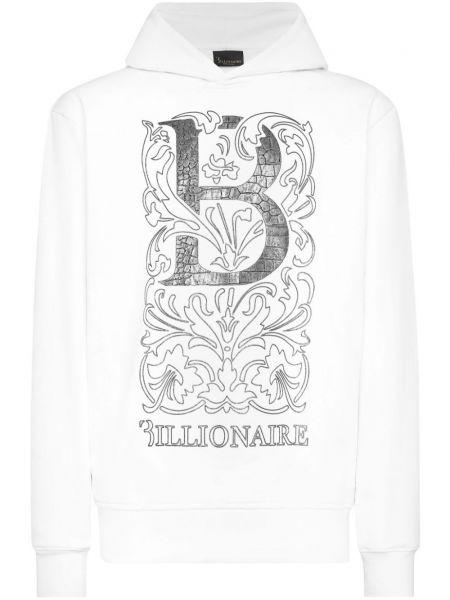 Baskılı hoodie Billionaire beyaz