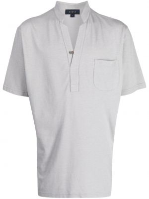 T-shirt aus baumwoll mit v-ausschnitt Sease grau