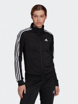 Bluză slim fit cu dungi Adidas negru