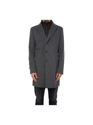 Manteau d'hiver en laine slim Hugo Boss gris
