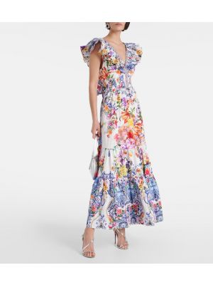 Φλοράλ βαμβακερή μάξι φόρεμα Camilla