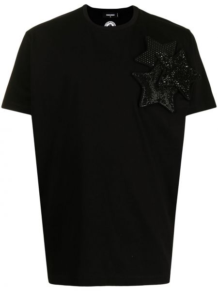Camiseta con apliques Dsquared2 negro