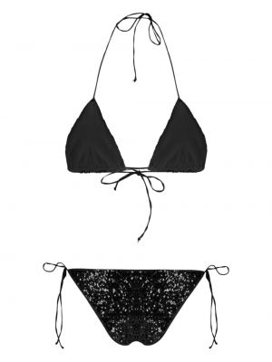 Bikini à paillettes Oséree noir