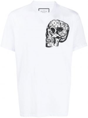 T-shirt mit print mit rundem ausschnitt Philipp Plein weiß