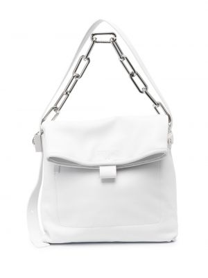 Δερμάτινη τσάντα ώμου Off-white λευκό