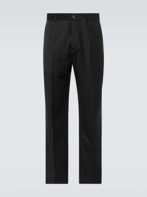 Vlněné kalhoty Balenciaga černé