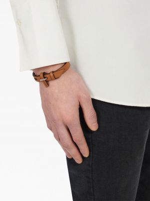 Leder armband mit print Ferragamo braun