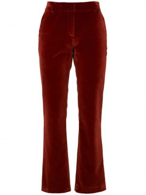 Aksamitne spodnie La Doublej czerwone