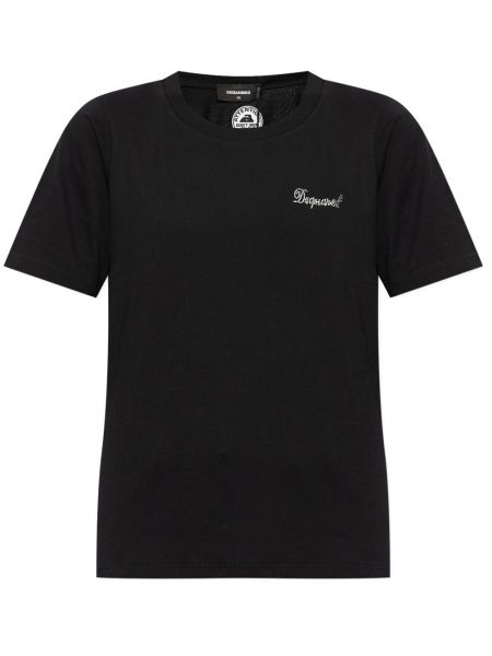 T-shirt aus baumwoll Dsquared2 schwarz