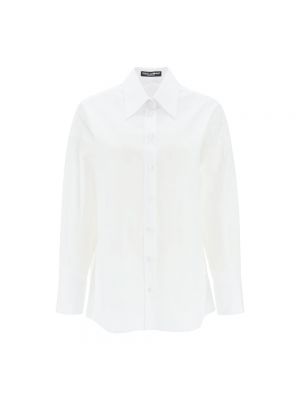 Camicetta di cotone oversize Dolce & Gabbana bianco