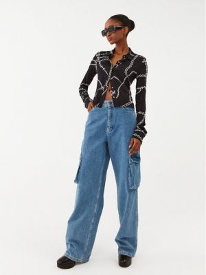 Slim fit džínová košile Versace Jeans Couture černá