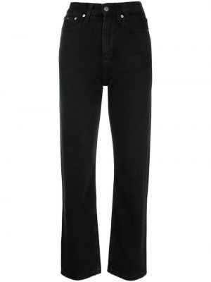 Traperice ravnih nogavica Calvin Klein Jeans crna