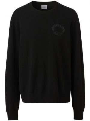 Вълнен пуловер Burberry черно