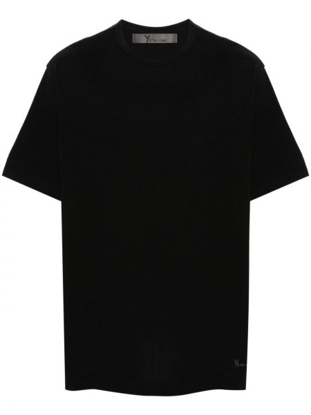 Bavlnené tričko s potlačou Y's čierna