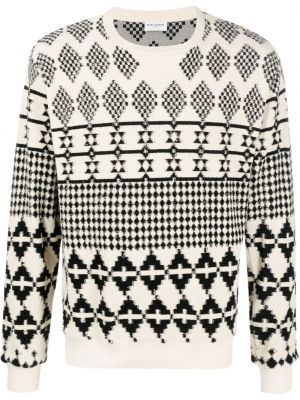 Volneni pulover s črtami iz žakarda Saint Laurent
