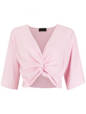 Βαμβακερή μπλούζα Andrea Bogosian ροζ