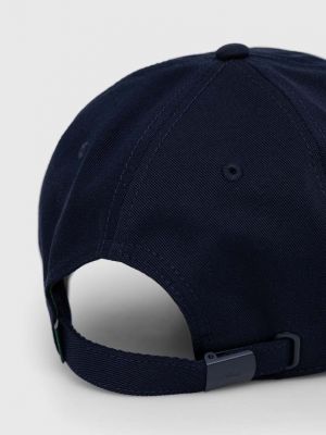 Бавовняна кепка з аплікацією Lacoste синя