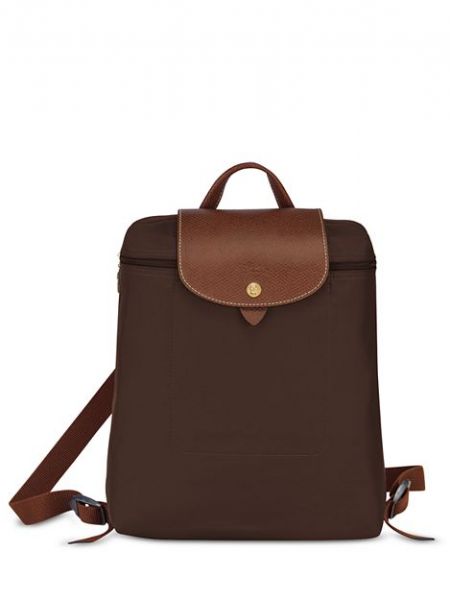 Нейлоновый рюкзак Longchamp коричневый