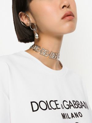 Náušnice Dolce & Gabbana stříbrné