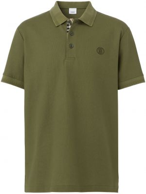 Карирана поло тениска Burberry зелено