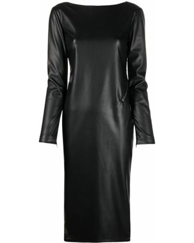 Коктейлна рокля с гол гръб с цип Tom Ford черно