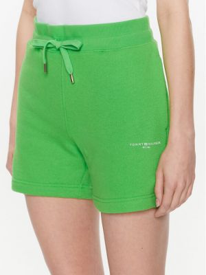 Sportske kratke hlače bootcut Tommy Hilfiger zelena