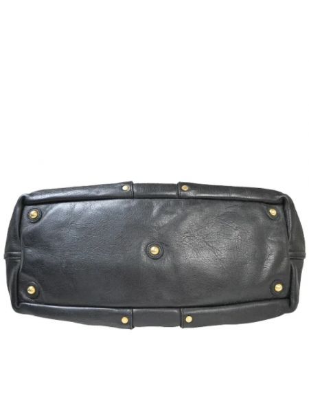 Bolsa de cuero retro Yves Saint Laurent Vintage negro