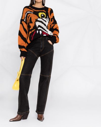 Jersey de tela jersey con rayas de tigre Dsquared2 naranja