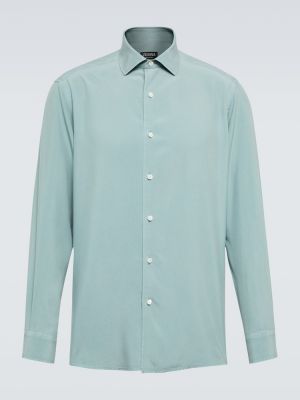 Camisa de seda Zegna verde