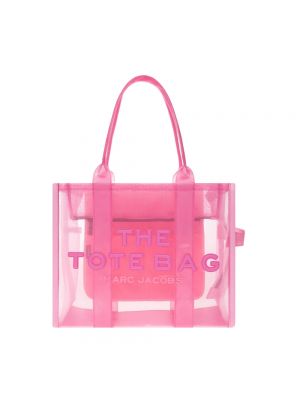 Mesh shopper handtasche mit taschen Marc Jacobs pink